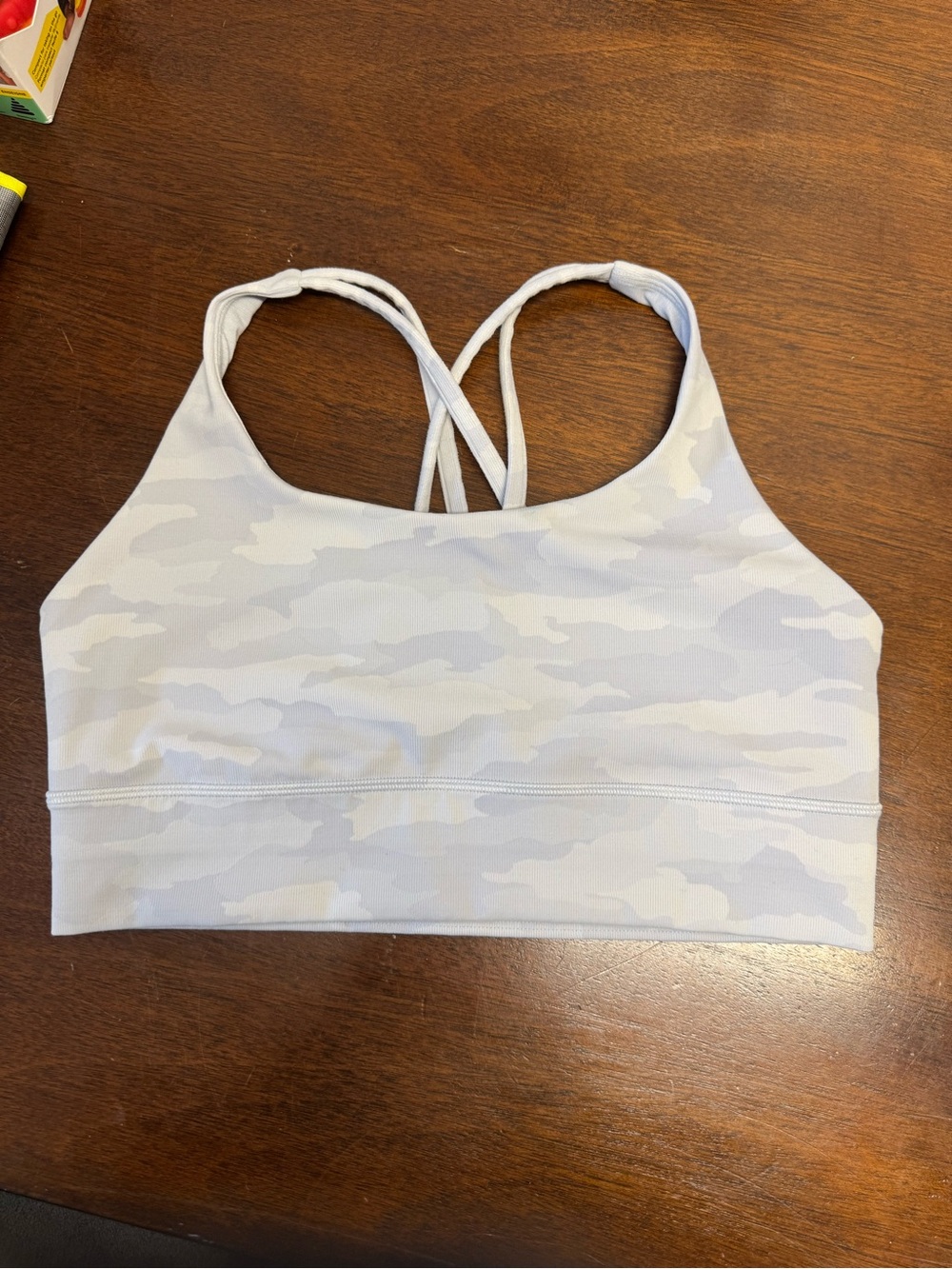 lululemon athletica sports bra Energy Bra Long Line in an Camo